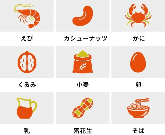 特定アレルゲン9品目
